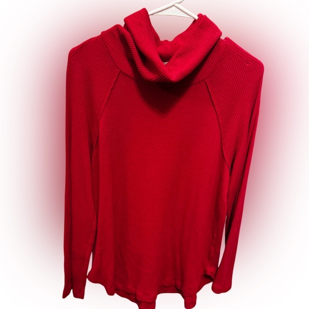 Michael‎ Stars Sweater, Red, Cowl Neck, Size Medium